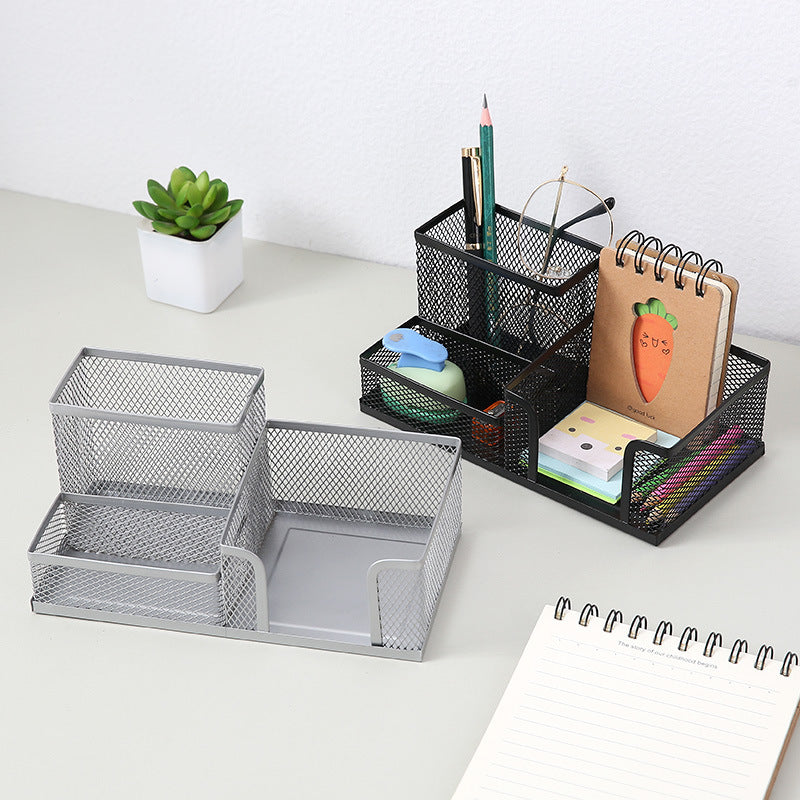 Metal Four-Grid Pen Holder