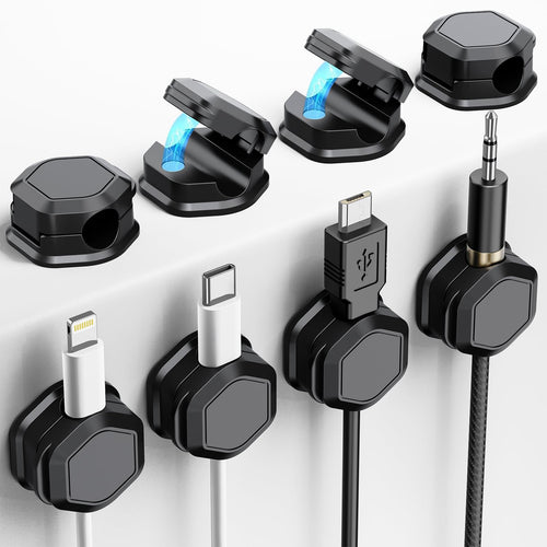 8 Pack Magnetic Cable Clips (Self adhesive included)