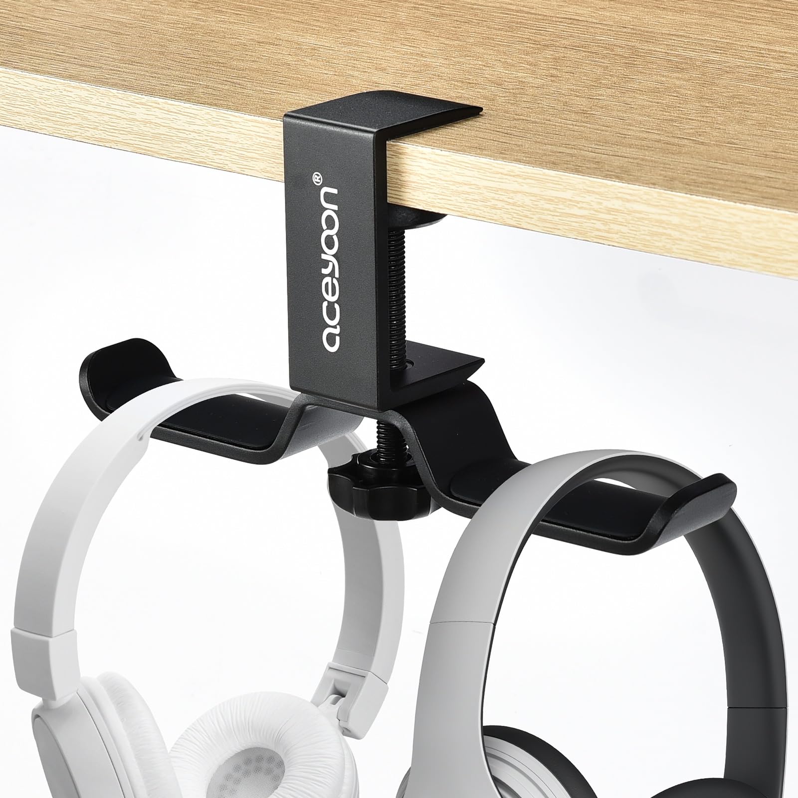 Dual Headphone Holder Desk Clamp