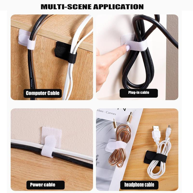 10Pcs Cable Organizing Straps, Electric Wire Velcro