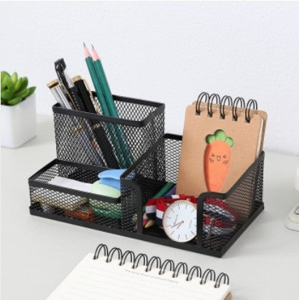 Metal Four-Grid Pen Holder